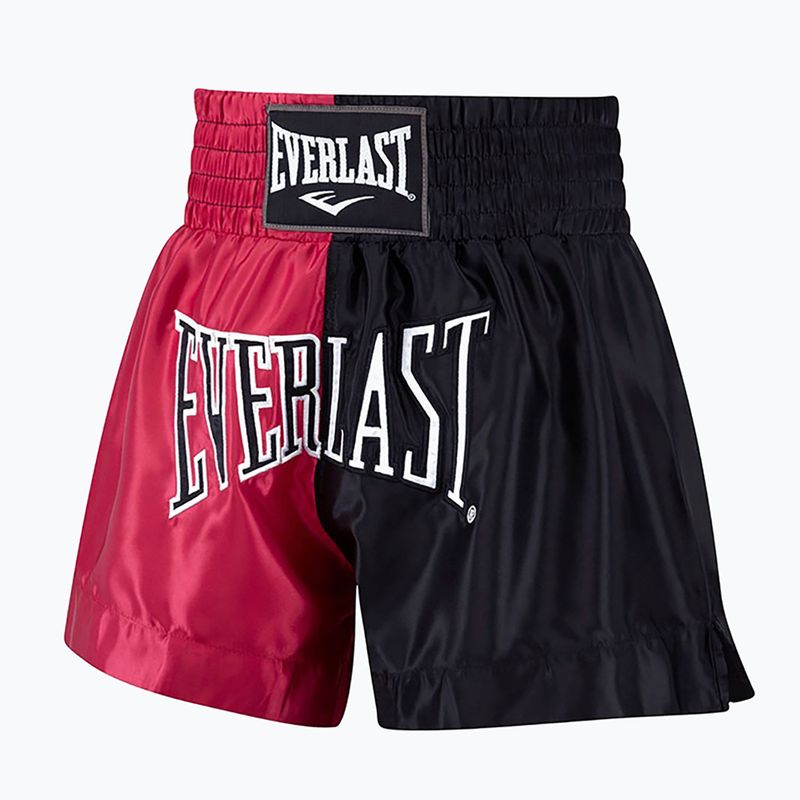 Шорти для тренувань чоловічі Everlast Muay Thai чорно-червоні EMT7