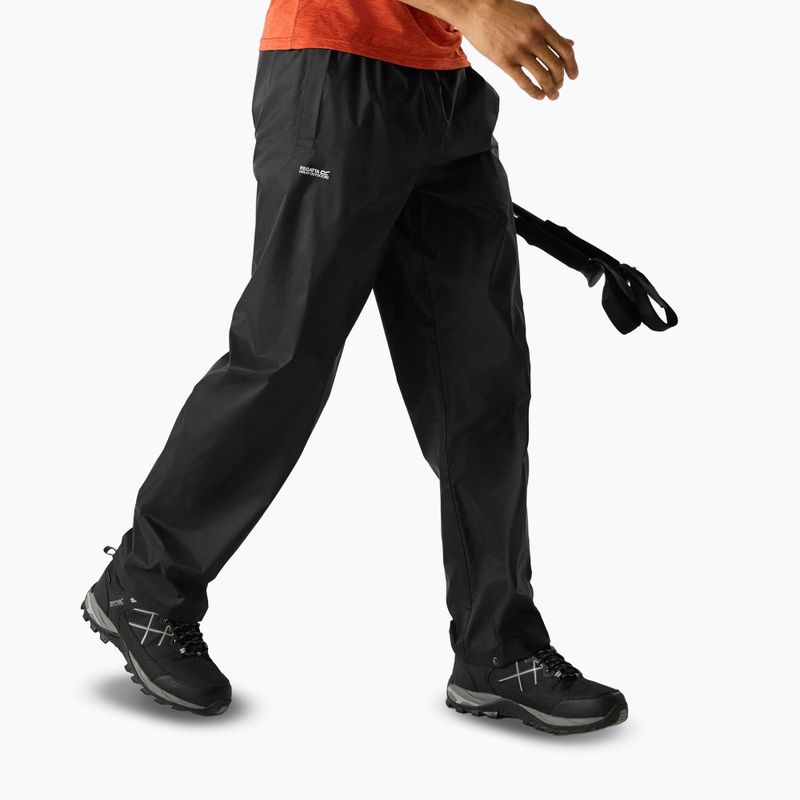 Чоловічі трекінгові штани REGATTA Pack It Overtrousers black 4
