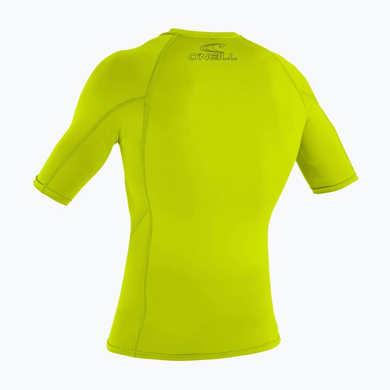 Чоловіча футболка для плавання O'Neill Basic Skins Rash Guard лайм 2