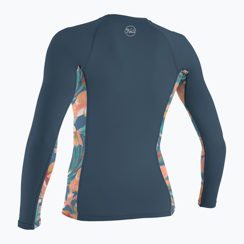 Лонгслів для плавання жіночий O'Neill Side Print Rash Guard copen blue/painted tropics 2