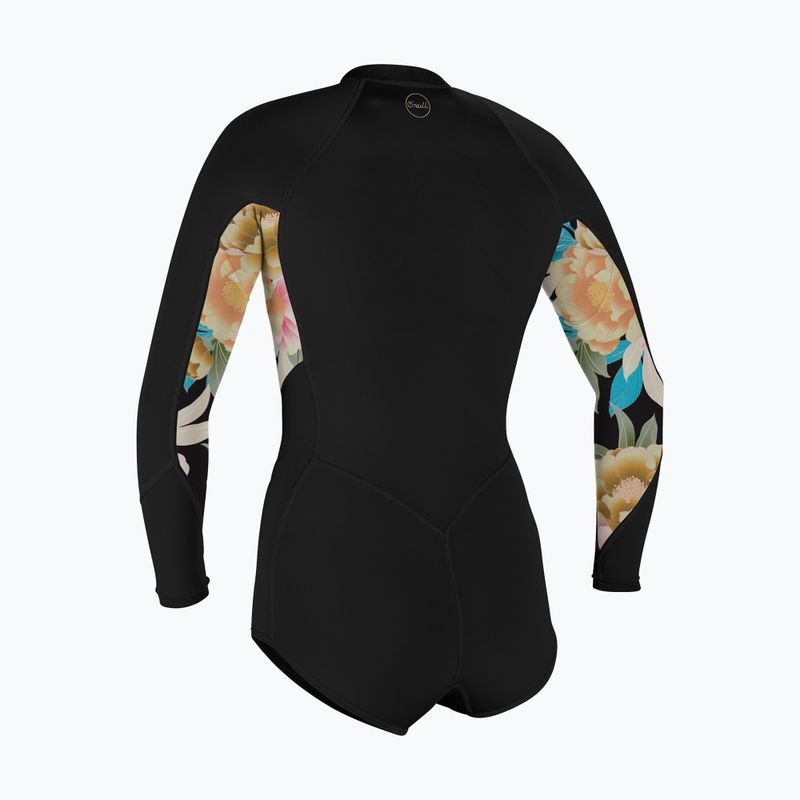 Гідрокостюм для плавання жіночий O'Neill Bahia 2/1 Front Zip Short Spring black/mikah floral/black 2