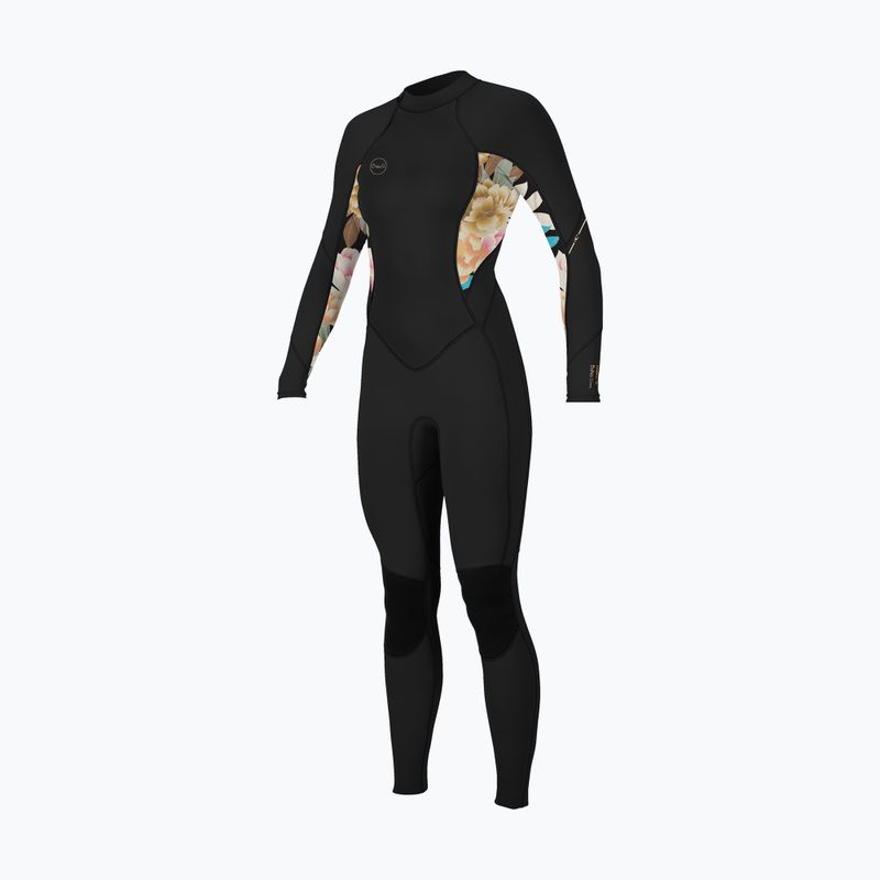 Гідрокостюм для плавання жіночий O'Neill Bahia 3/2 Back Zip Full black/mikah floral/black