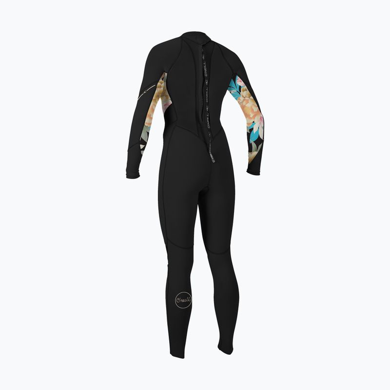 Гідрокостюм для плавання жіночий O'Neill Bahia 3/2 Back Zip Full black/mikah floral/black 2