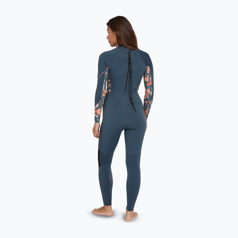 Гідрокостюм для плавання жіночий O'Neill Bahia 3/2 Back Zip Full copen blue/painted tropics/painted tropics 2