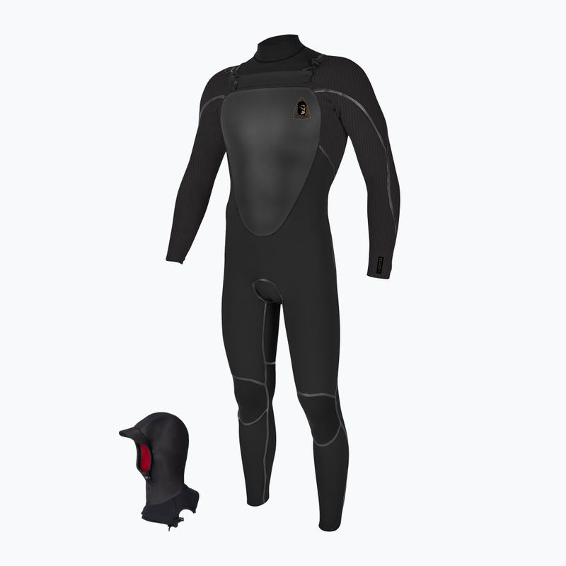 Гідрокостюм чоловічий O'Neill Mutant Legend 5/4 мм Chest Zip with Hood Full black/tempered steel