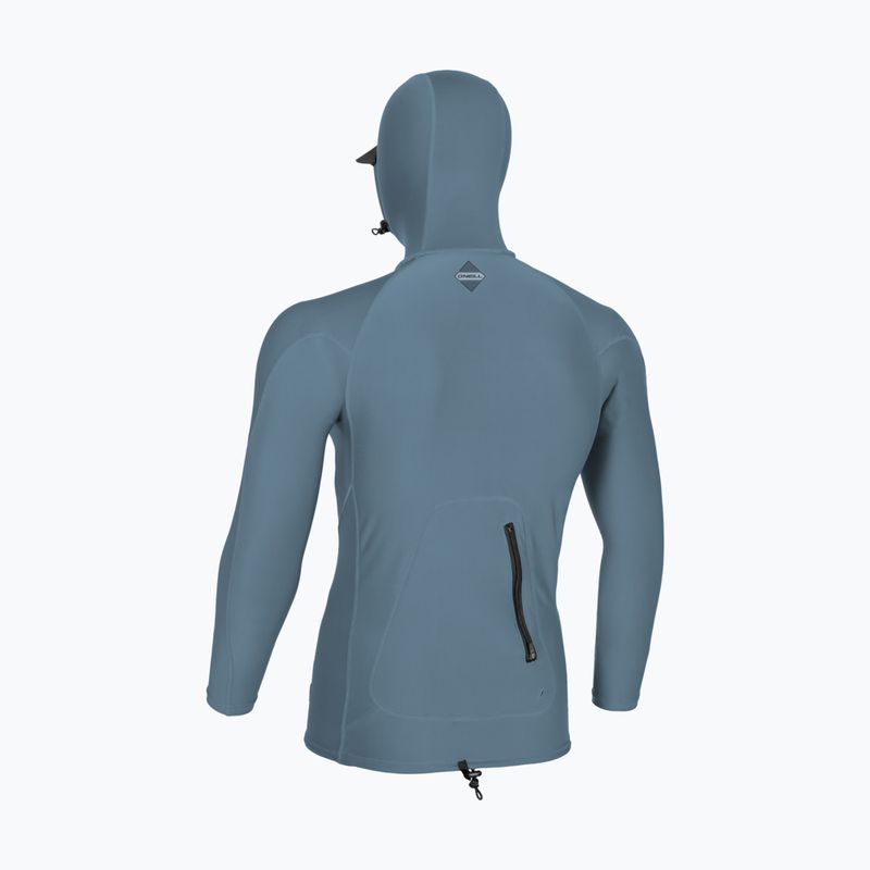 Лонгслів для плавання чоловічий O'Neill Hyperfreak Skins Rash Guard Hooded blue fusion/blue fusion 2