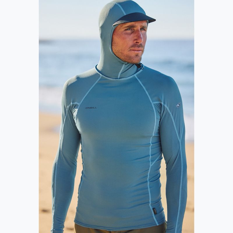Лонгслів для плавання чоловічий O'Neill Hyperfreak Skins Rash Guard Hooded blue fusion/blue fusion 6