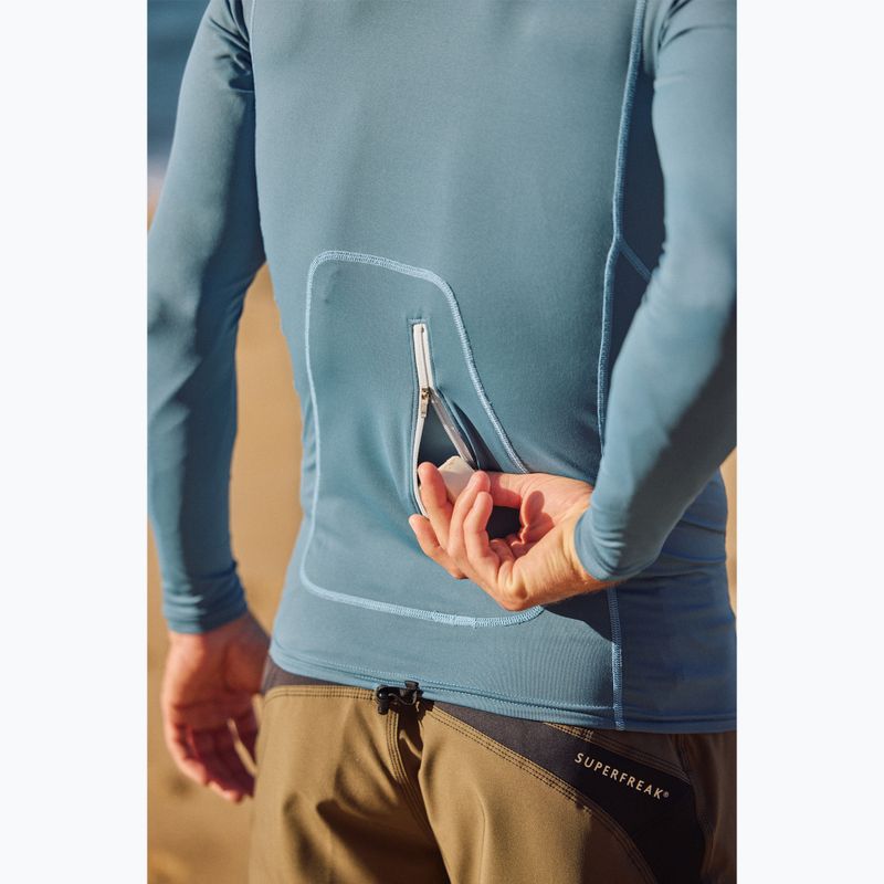 Лонгслів для плавання чоловічий O'Neill Hyperfreak Skins Rash Guard Hooded blue fusion/blue fusion 9