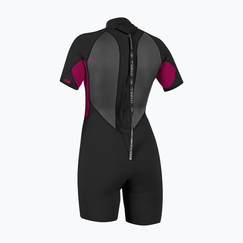 Гідрокостюм жіночий O'Neill Reactor-2 2mm Back Zip SS Spring IS7 black/punk pink 2