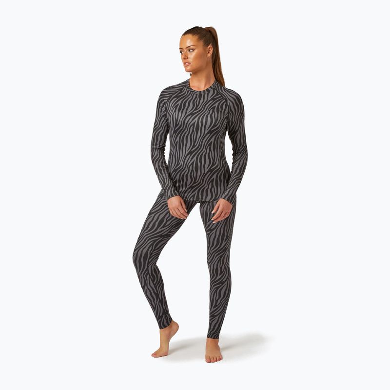 Жіноча термоактивна кофта Surfanic Cozy Limited Edition Crew Neck black zebra 2