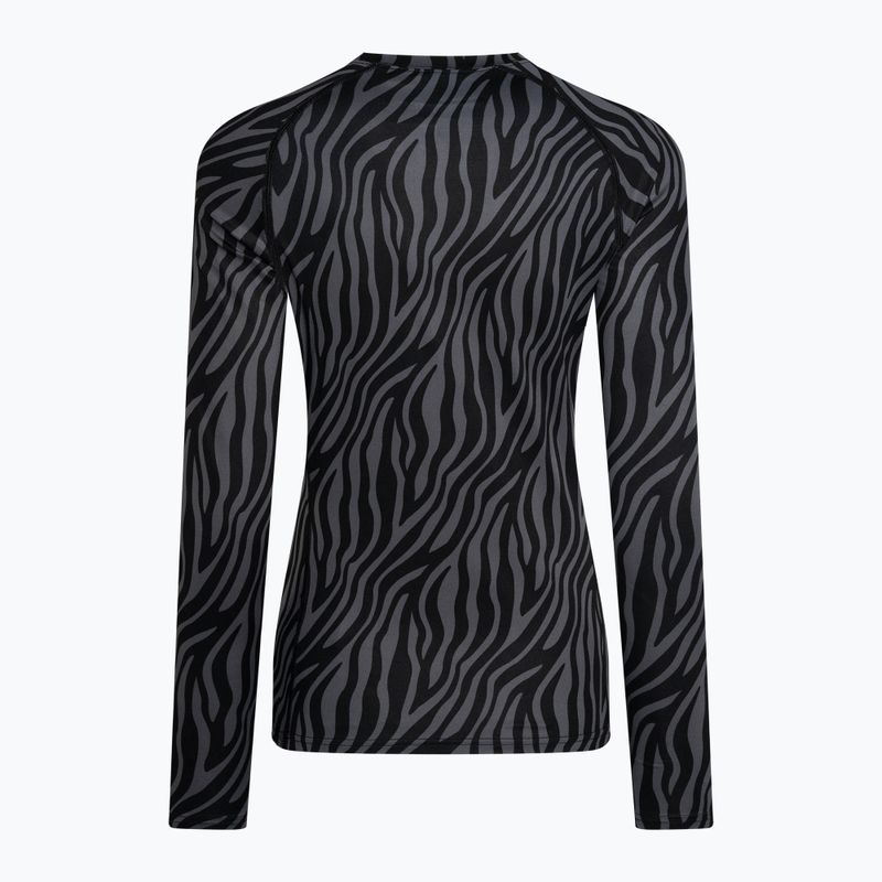 Лонгслів термоактивний жіночий Surfanic Cozy Limited Edition Crew Neck black zebra 5