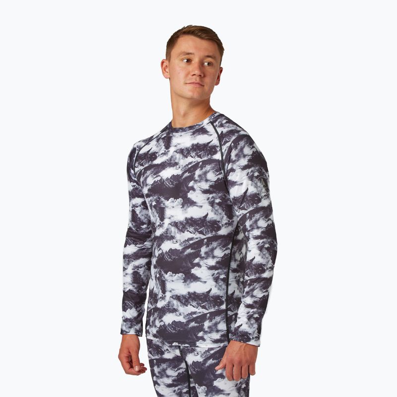 Лонгслів термоактивний чоловічий Surfanic Bodyfit Limited Edition Crew Neck white out print