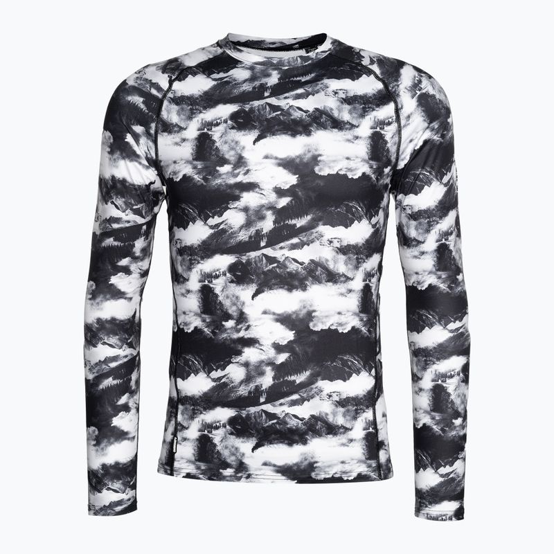 Лонгслів термоактивний чоловічий Surfanic Bodyfit Limited Edition Crew Neck white out print 4