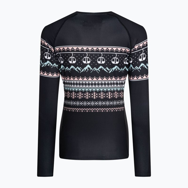 Лонгслів термоактивний жіночий Surfanic Cozy Limited Edition Crew Neck black fairisle 5