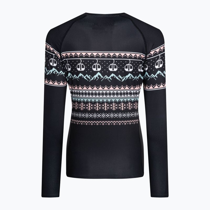 Жіноча термоактивна кофта Surfanic Cozy Limited Edition Crew Neck black fairisle 5