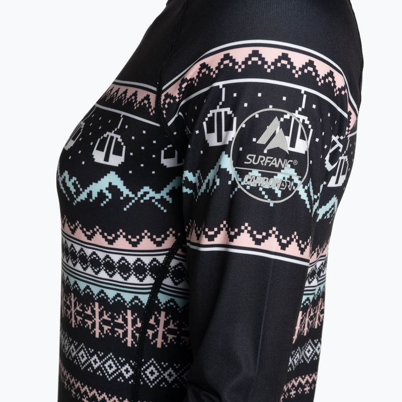 Лонгслів термоактивний жіночий Surfanic Cozy Limited Edition Crew Neck black fairisle 7