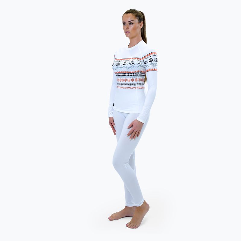 Лонгслів термоактивний жіночий Surfanic Cozy Limited Edition Crew Neck white fairisle 3