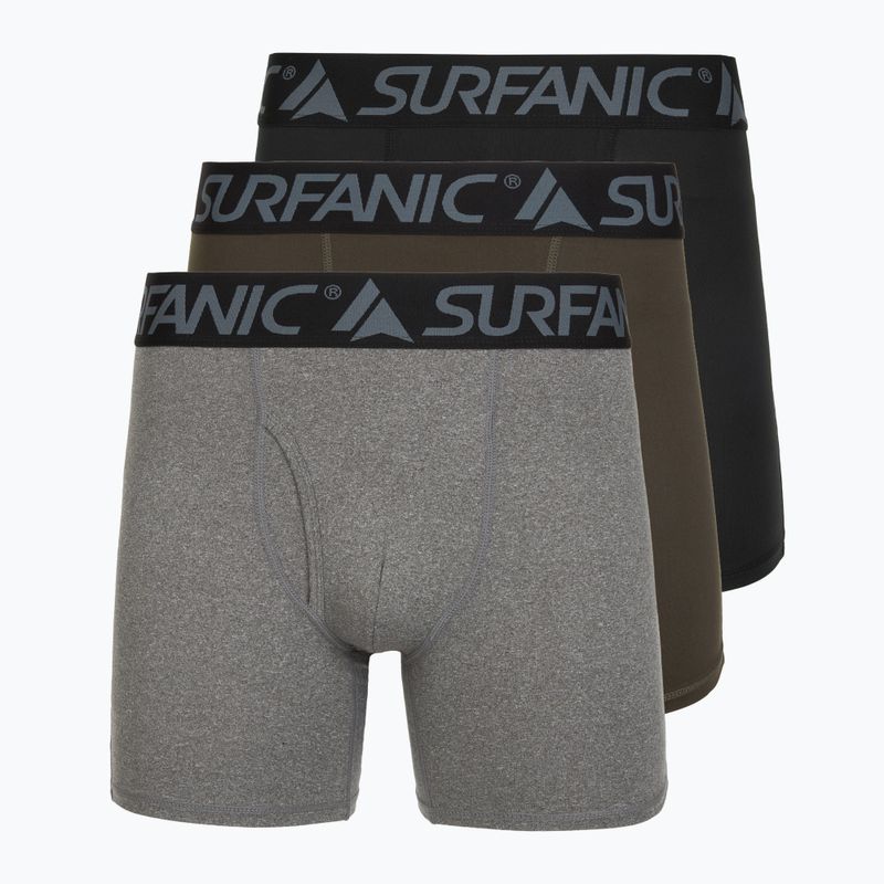 Труси термічні чоловічі Surfanic Carbondri 3 пари black/grey/khaki