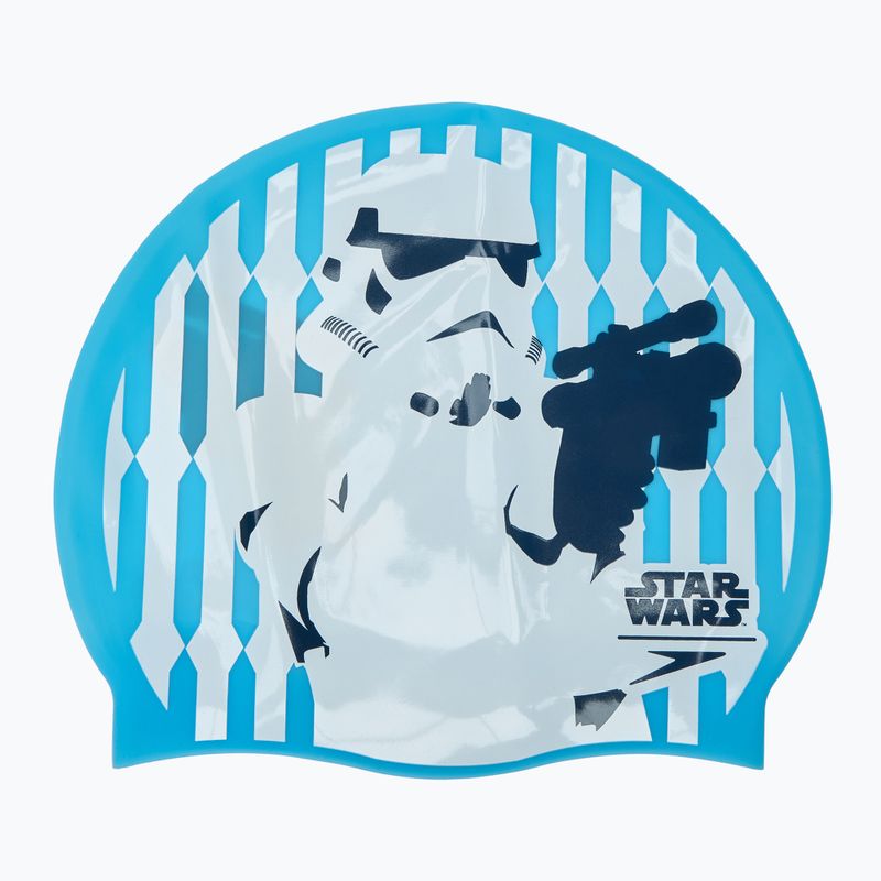 Шапочка для плавання Speedo Slogan Print Star Wars Stormtrooper blue /white / grey