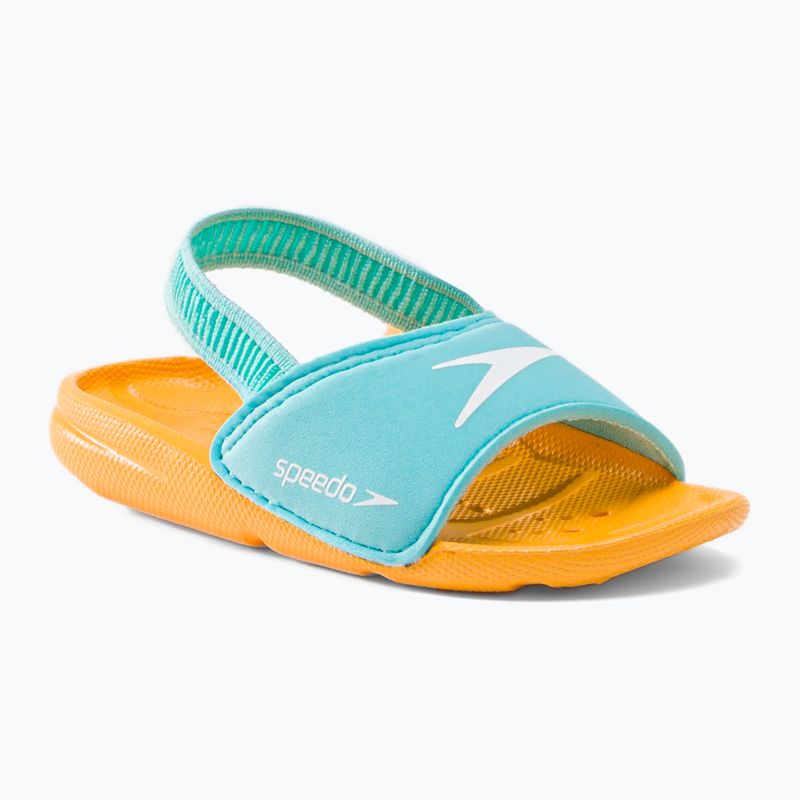 Шльопанці дитячі Speedo Atami Sea Squad блакитно-помаранчеві 68-11299D719