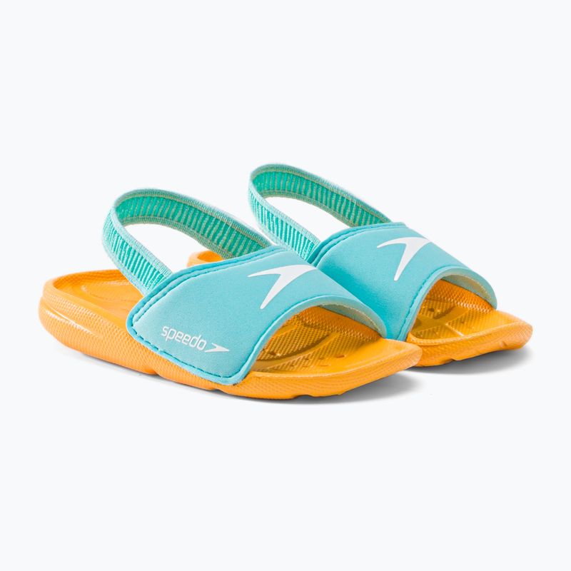 Шльопанці дитячі Speedo Atami Sea Squad блакитно-помаранчеві 68-11299D719 5