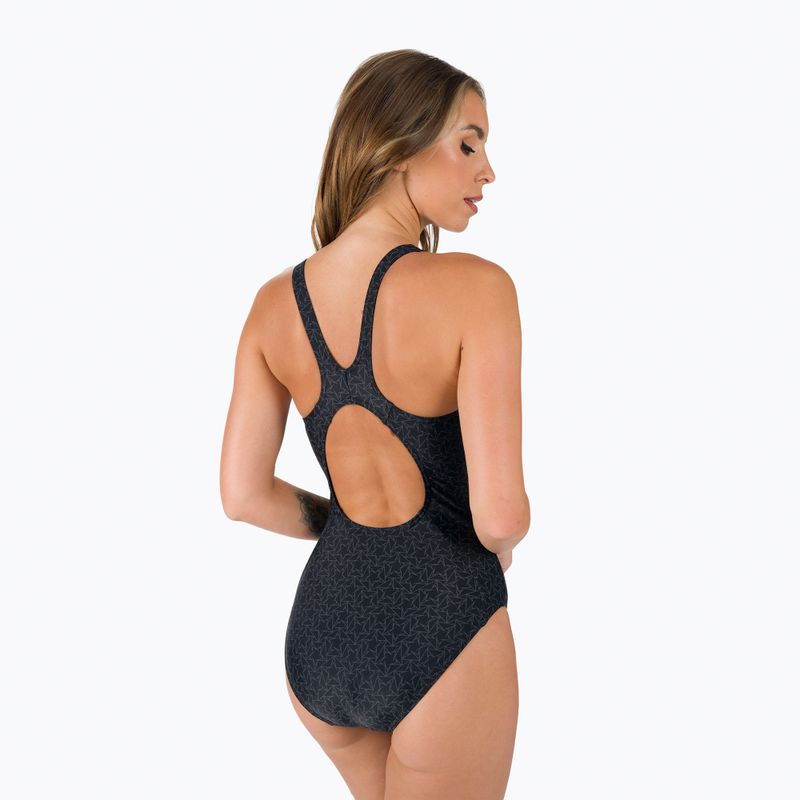 Купальник суцільний жіночий Speedo Boomstar Allover Muscleback чорно-сірий 68-122999023 6