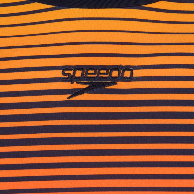 Лонгслів для плавання жіночий Speedo Placement Wrap Back Top blue/orange 3