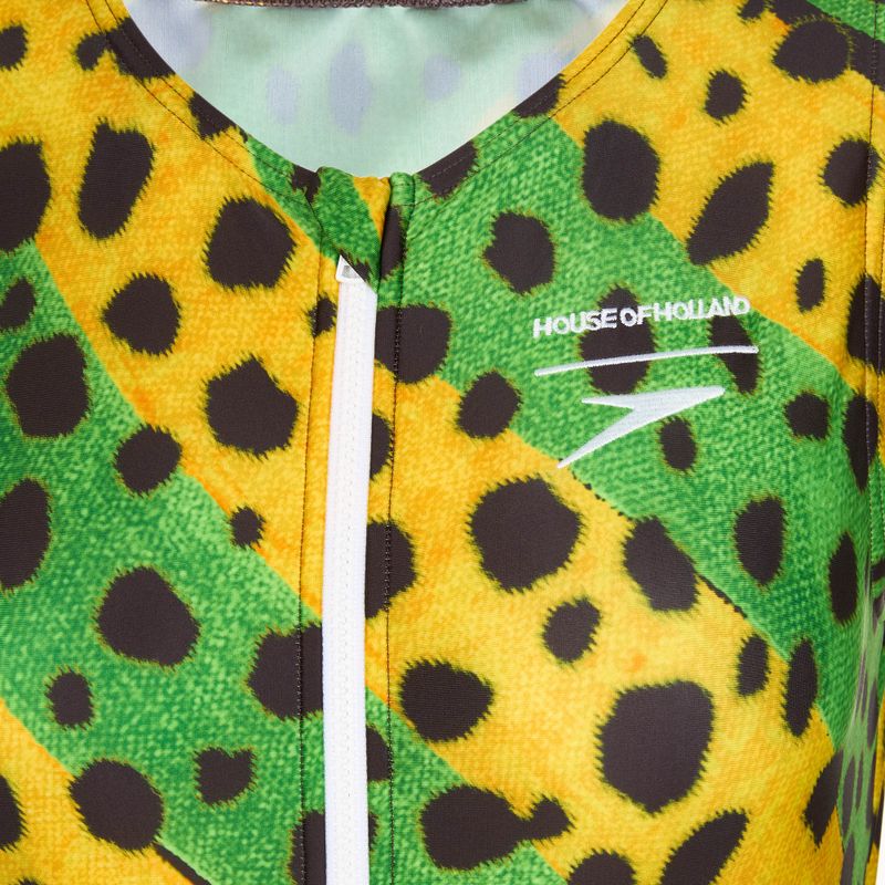 Купальник суцільний жіночий Speedo Placement Digital Highneck green/yellow 3