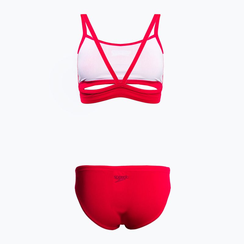 Купальник роздільний жіночий Speedo Essential Endurance+ Thinstrap Bikini червоний 126736446 2