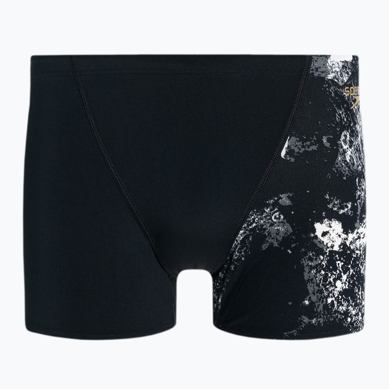 Плавки чоловічі Speedo Allover V-Cut Aquqshort чорно-сірі 68-09734F330