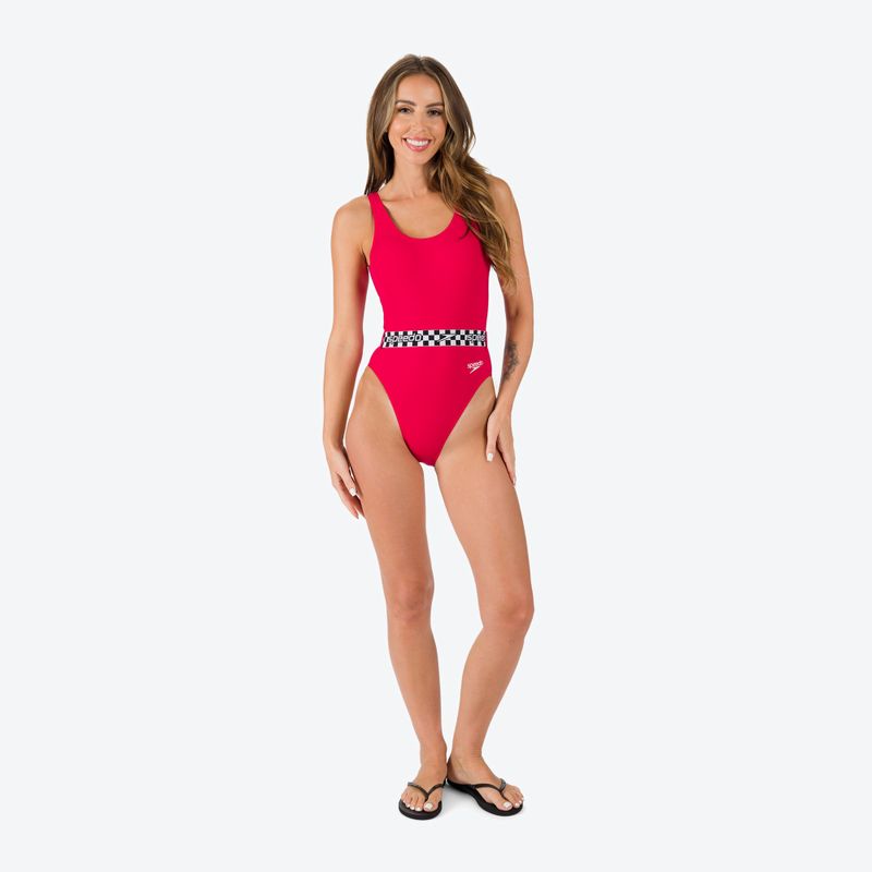 Купальник суцільний жіночий Speedo Belted Deep U-Back червоний 12363F338 2