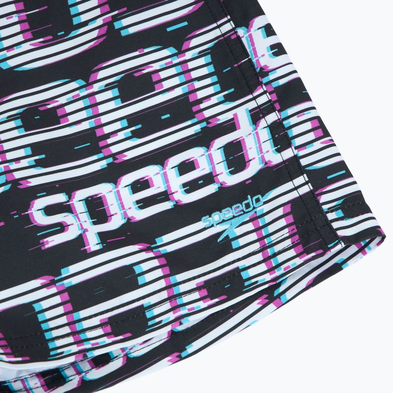 Шорти для плавання дитячі Speedo Printed 13" logo black / white / diva 3