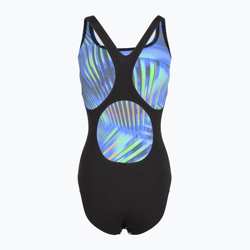 Купальник суцільний жіночий Speedo Printed Medalist black/blue 2