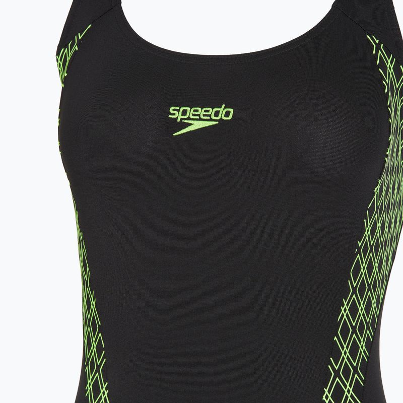 Купальник суцільний жіночий Speedo Panel Muscleback black/green 3