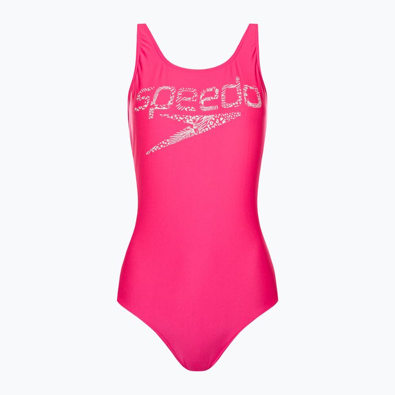 Купальник суцільний жіночий Speedo Logo Deep U-Back рожевий 68-12369A657