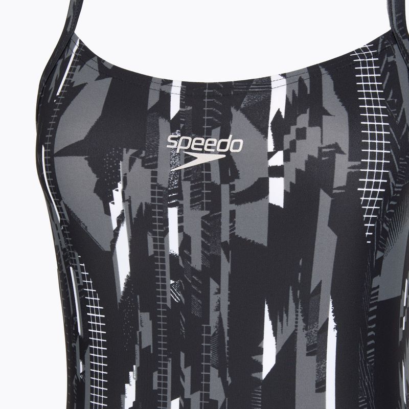 Купальник суцільний жіночий Speedo Allover Rippleback black 3