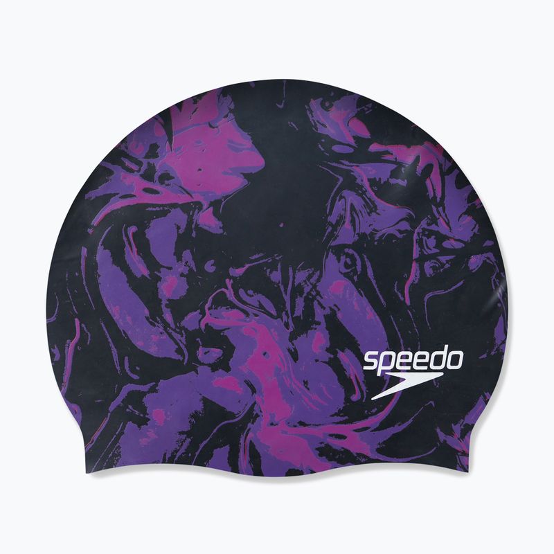 Шапочка для плавання Speedo Long Hair Printed чорно-фіолетова 68-11306 5