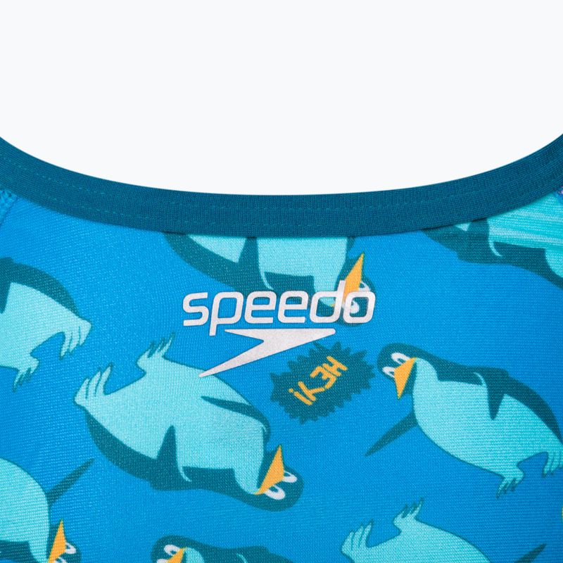 Купальник суцільний дитячийSpeedo Flipper Phone Allover Vback блакитний 68-12846 4