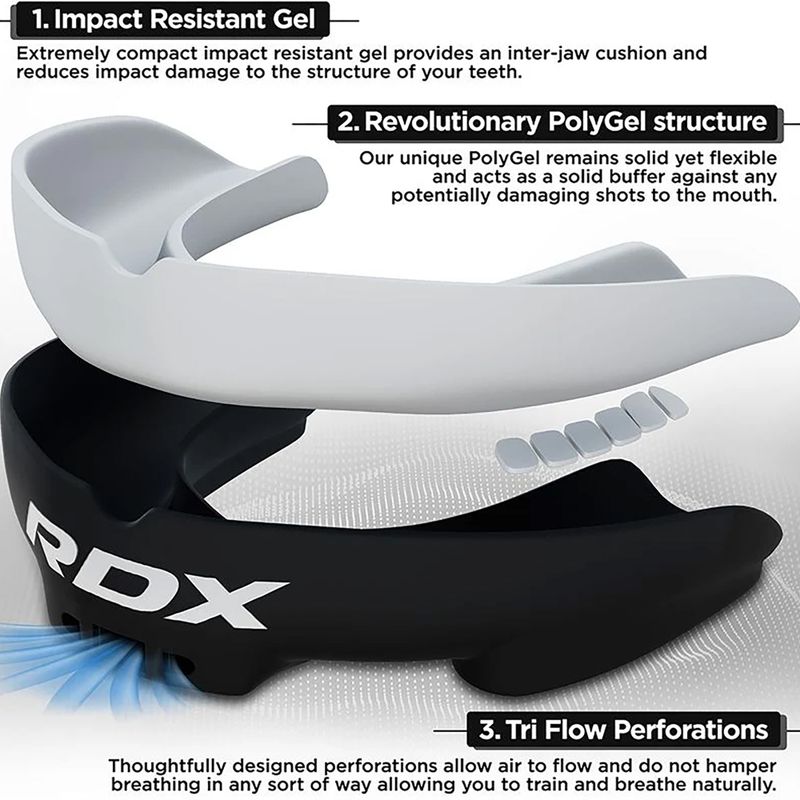 Захист щелепи дитячий RDX Mouth Junior black/white 2