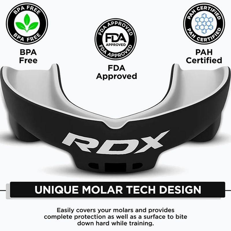 Захист щелепи RDX Mouth black/white 3