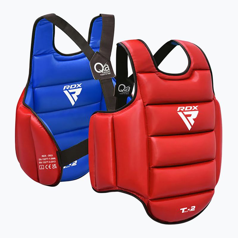 Захист тулуба RDX SCC-T2 Karate Chest guard red/blue 4