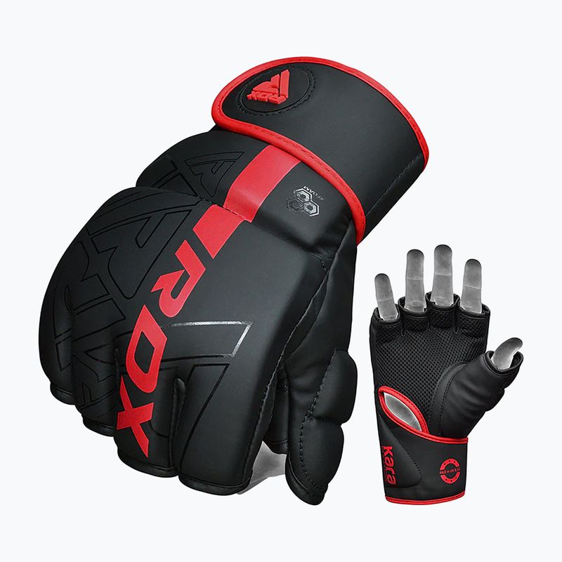 Рукавиці греплінгові RDX Grappling F6 matte red 3