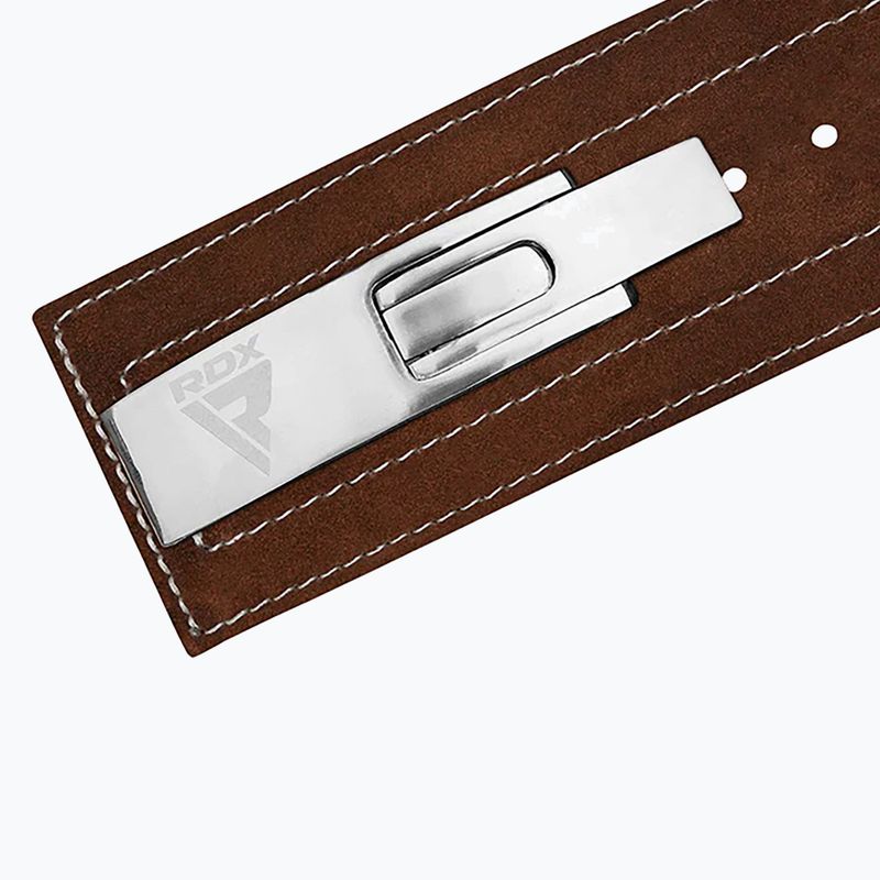 Пояс для важкої атлетики RDX Pro Liver Buckle Lth brown 3