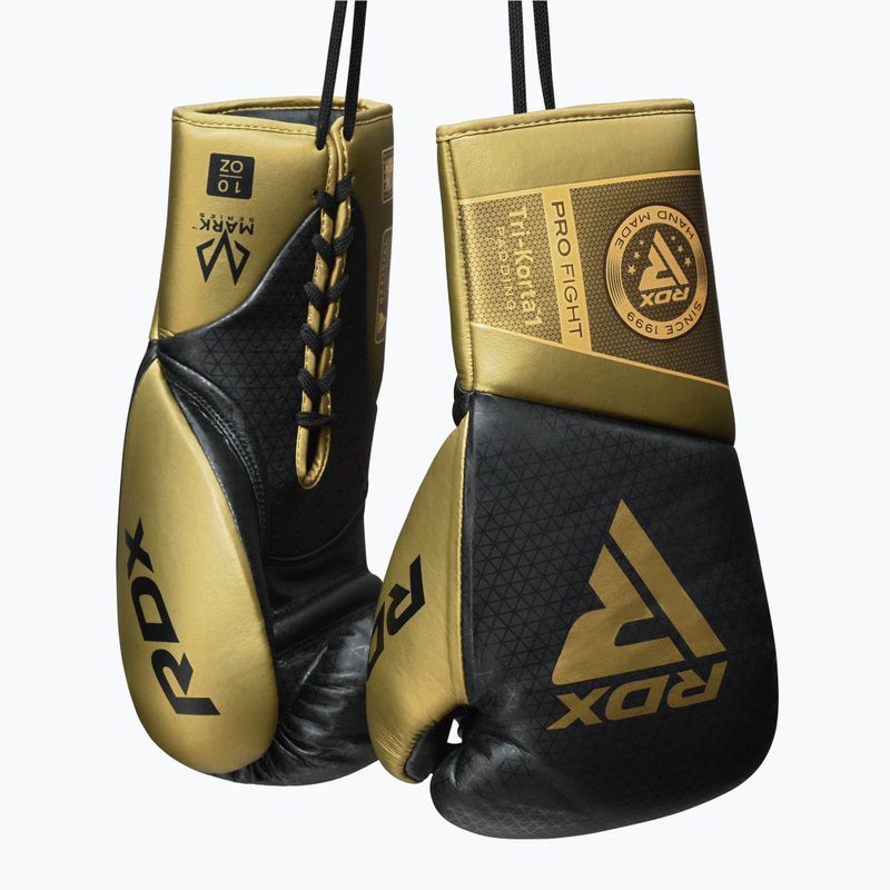 Боксерські рукавички RDX K1 Mark Pro Fight Boxing золотисті 5