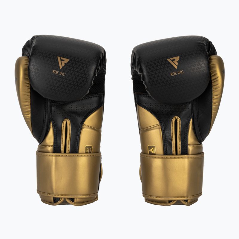 Боксерські рукавички RDX L2 Mark Pro Sparring Hook & Loop золотисті 3