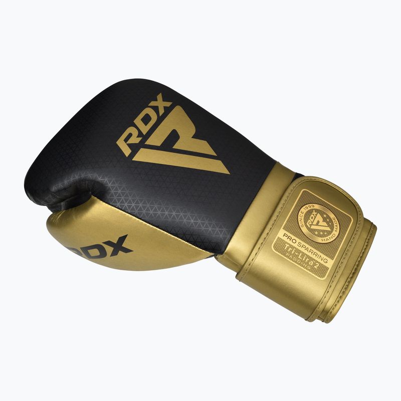 Боксерські рукавички RDX L2 Mark Pro Sparring Hook & Loop золотисті 3