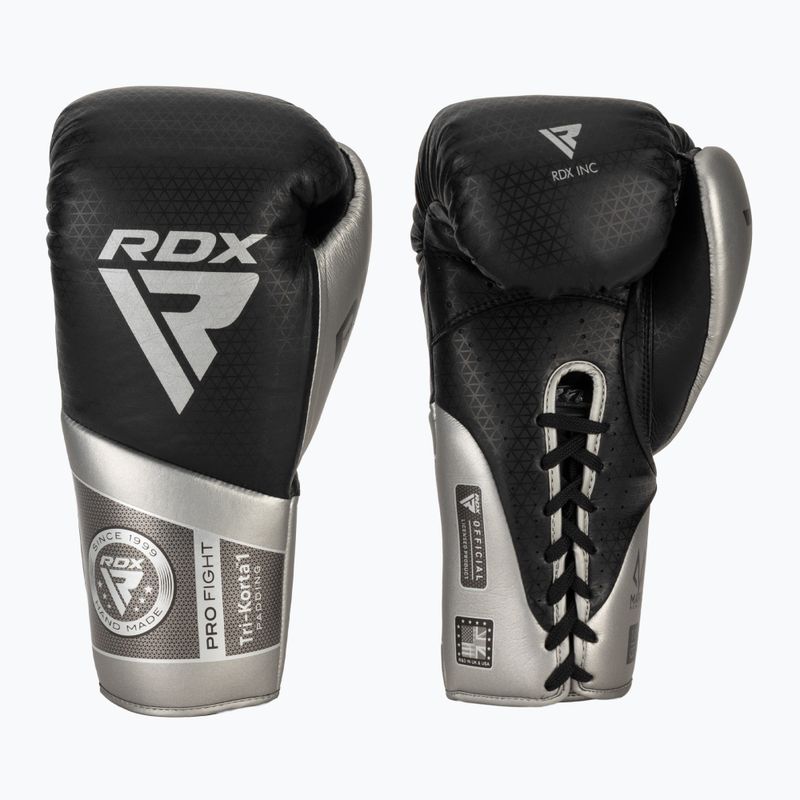 Боксерські рукавички RDX K1 Mark Pro Fight сріблясті