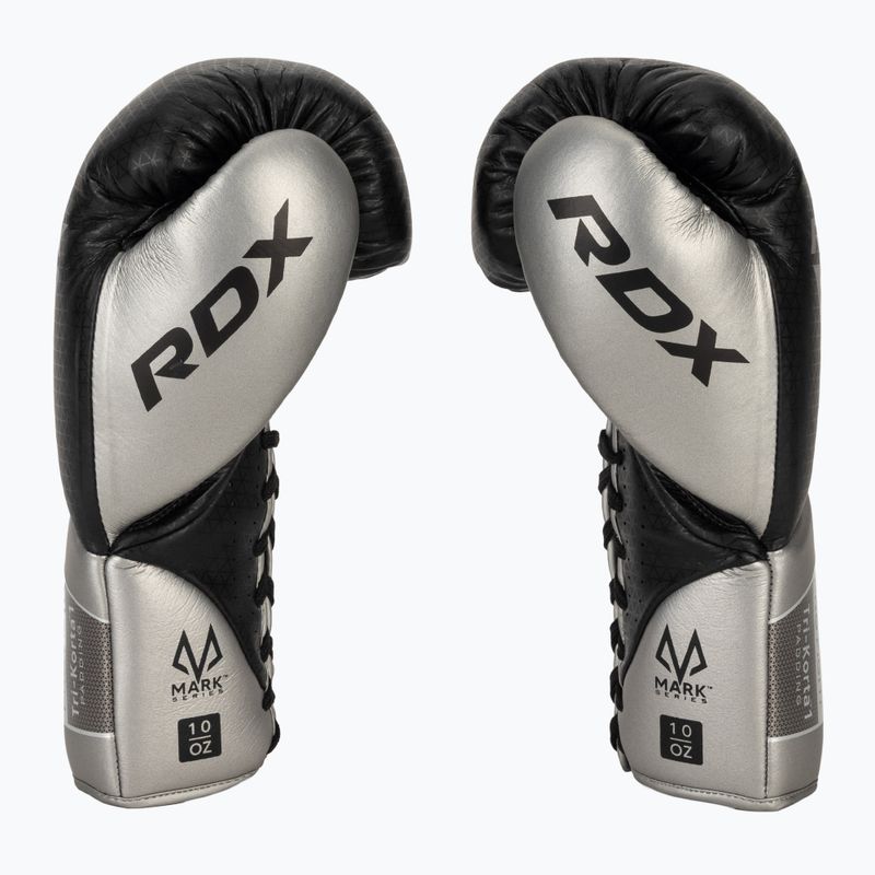 Боксерські рукавички RDX K1 Mark Pro Fight сріблясті 4