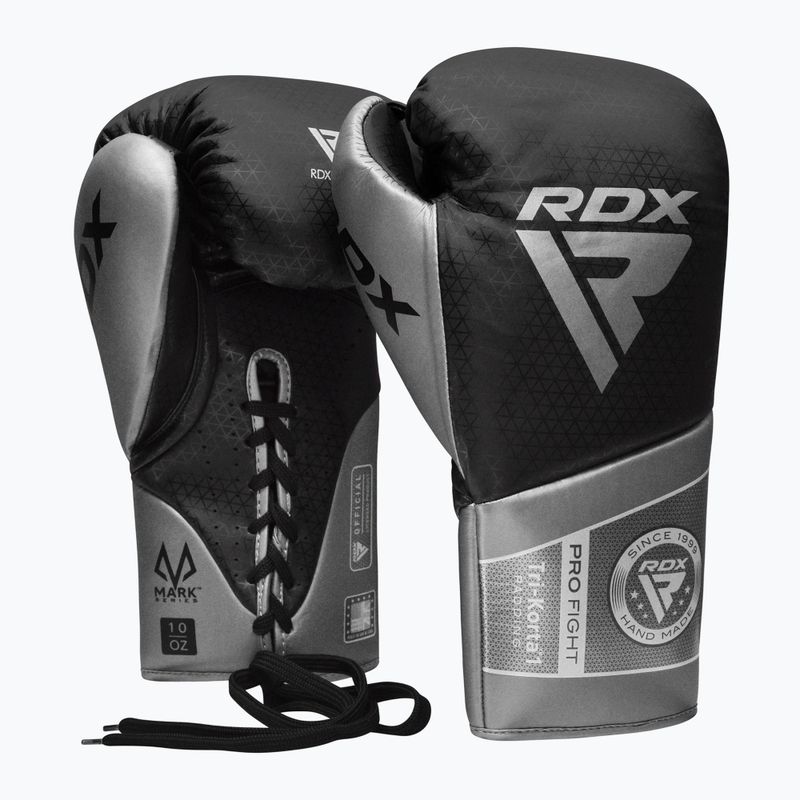 Боксерські рукавички RDX K1 Mark Pro Fight сріблясті 2