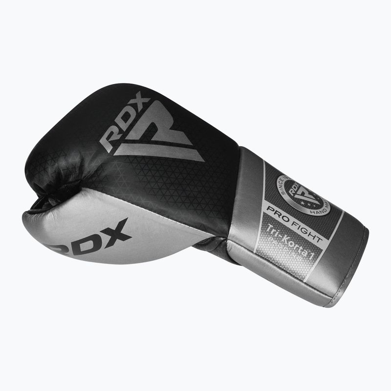 Боксерські рукавички RDX K1 Mark Pro Fight сріблясті 3